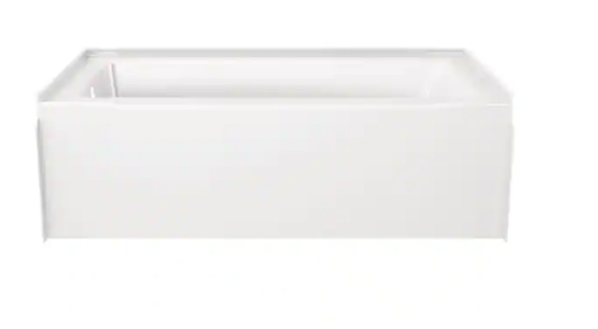 Classic 500 60 in. x 32 in. Alcove Deep Soaking Bathtub with Left Drain in High Gloss White