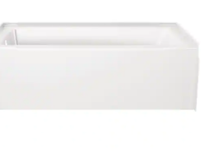 Classic 500 60 in. x 32 in. Alcove Deep Soaking Bathtub with Left Drain in High Gloss White