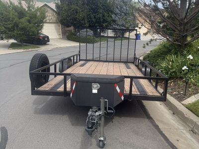 Big Bubba's 7x14 Utility Trailer Ramp Gate Storage Box E Track Like New OBO