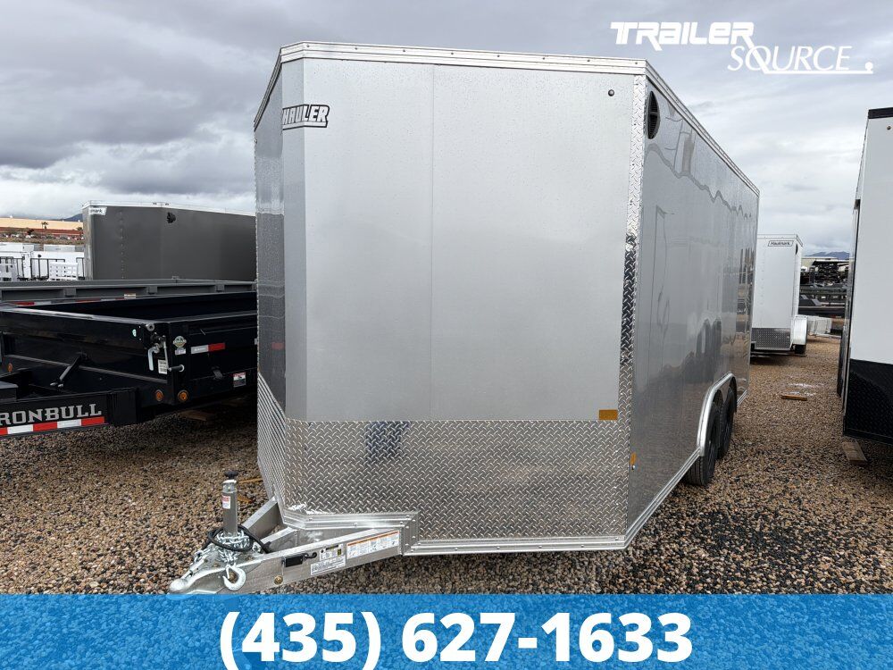 8.5x16 Alcom EZ Hauler XLT Trailer - 7'0" Interior - 7K GVWR Spare Mount, Spare Tire