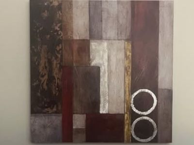 Large Modern Abstract Canvas Wall Art – 39.5” x 39.5”