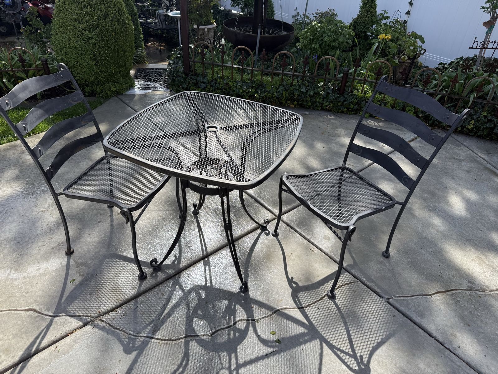 Heavy All Metal Bistro Patio Set