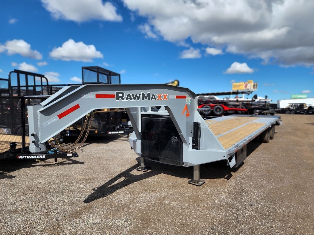 2026 RawMaxx 28' FDXD Gooseneck 24K Equipment Flat