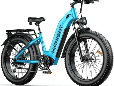 HiKNiGHT H2 Electric Bike, 1000W/Peak 1600W 52V 20AH Battery EBike Fat Tire 32MPH, Hydralic Brake, BLUE