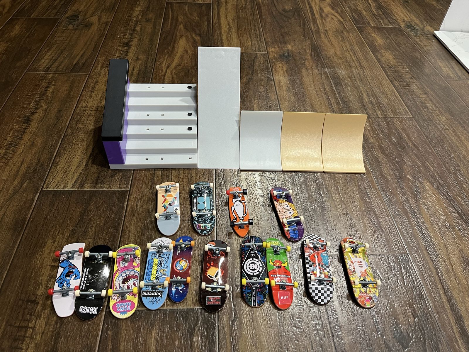 Tech Deck Set With Stairs And Ramp.