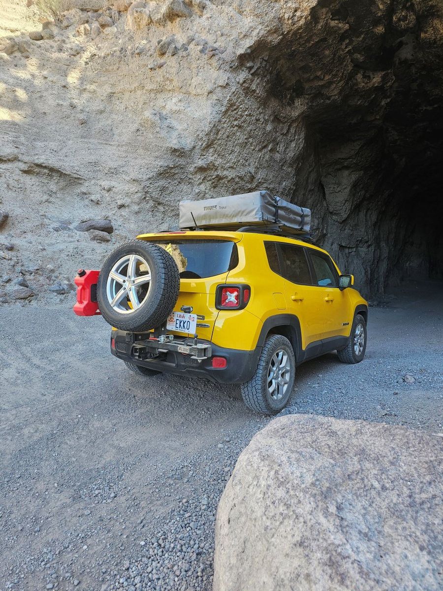 Rigid Armor swing-out spare tire carrier.