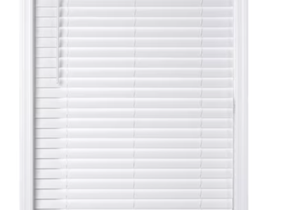 New in box! White Faux Wood Blinds - 2” x 31” x 48”
