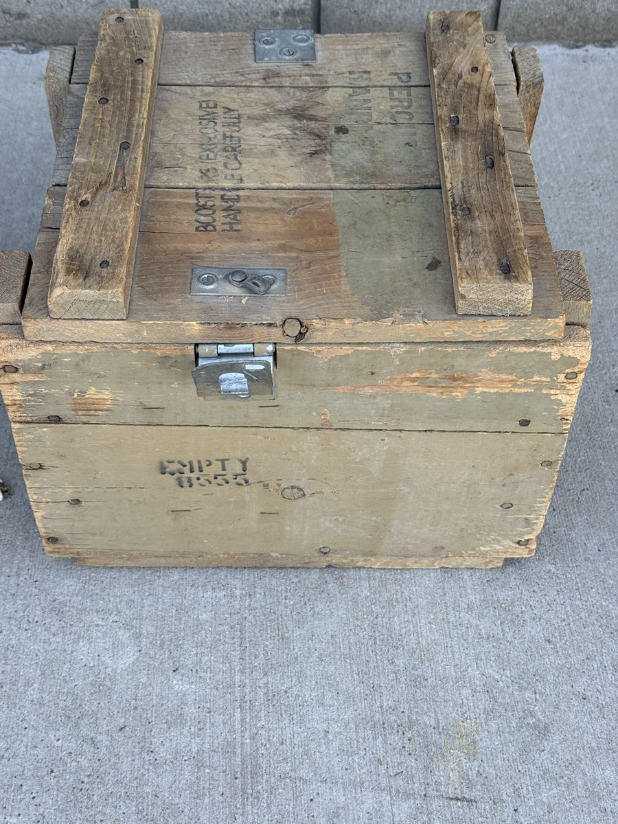 EMPTY Wooden Crate for Explosive Boosters - Perfect for a Man Cave