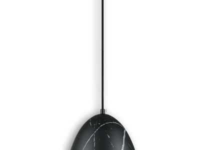 Modern Marble Pendant Light Midnight Stone