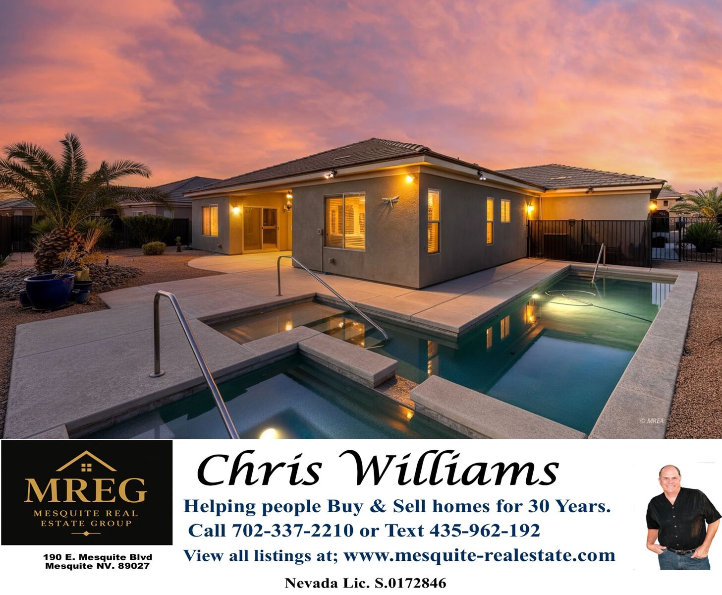 Updated Mesquite NV Home with Pool, 3-Car Garage & Views