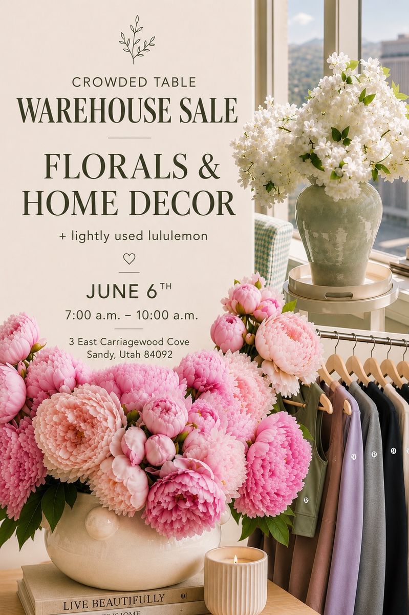 FAUX FLORAL/LULULEMONGARAGE SALE