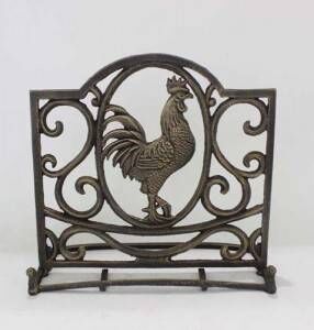 New iron rooster cookbook stand
