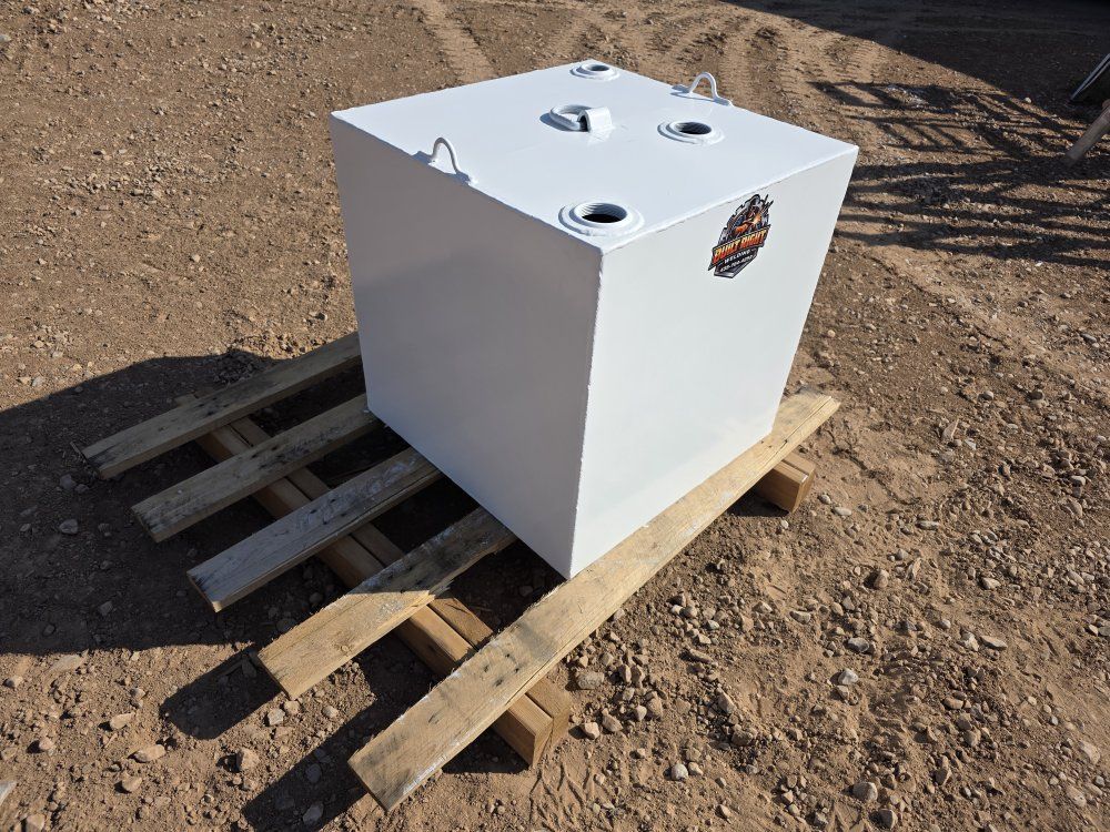 Brand new Built Right Welding Custom Steel Liquid Transfer Storage Tank - White