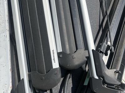 OEM Volkswagen Roof Rack Crossbars Silver/Black Aluminum Base Carrier