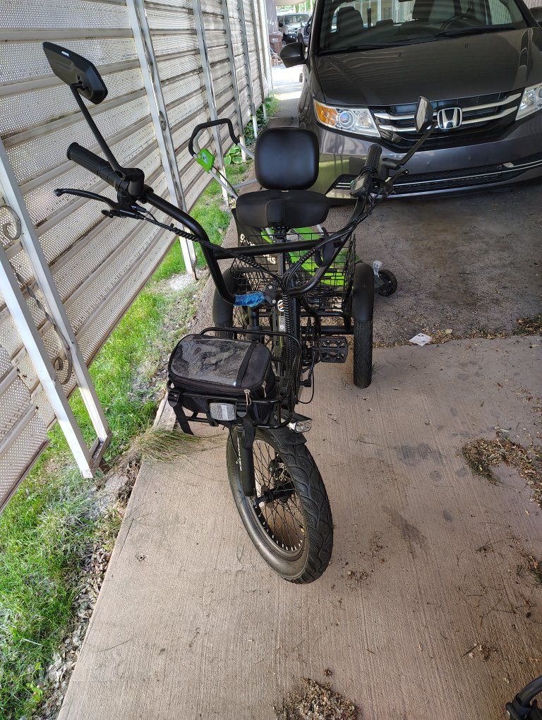 ESKUTE Electric Tricycle Fat Tire E-Bike with Basket - Excellent Condition