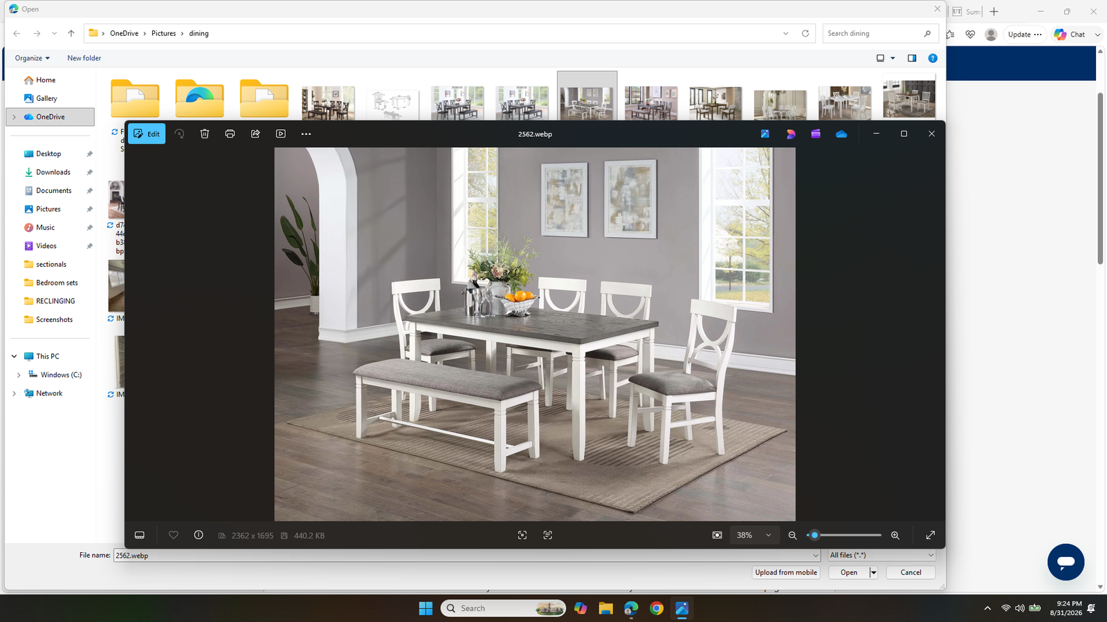 NEW TABLE with 4 CHAIRS and BENCH - NEW IN BOX