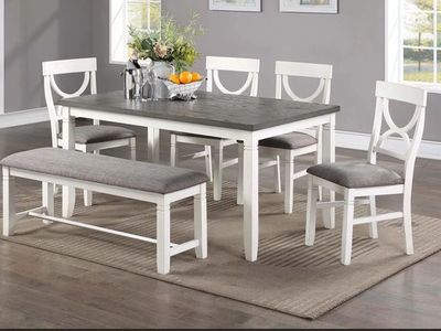 NEW TABLE with 4 CHAIRS and BENCH - NEW IN BOX