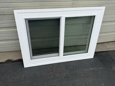 White Vinyl Sliding Window