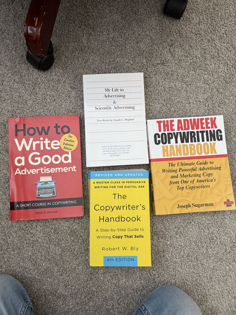 Copywriting/advertising books, like new 