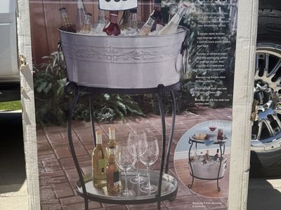 Stainless Steel Beverage Tub with Stand – Great for Parties & BBQs