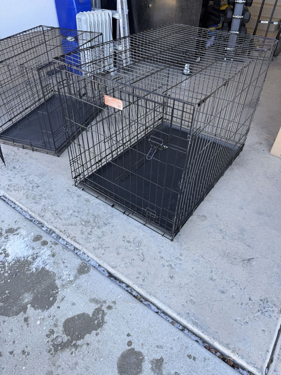 Large and Medium Metal Dog Crates