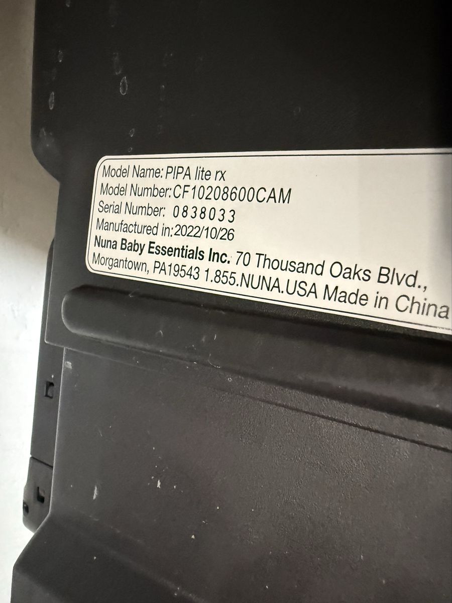 Nuna Pipa lite rx car seat bases $150 each expiration 10/29