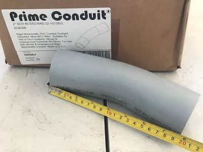 Qty 5- 2" PVC conduit 22.5 elbow