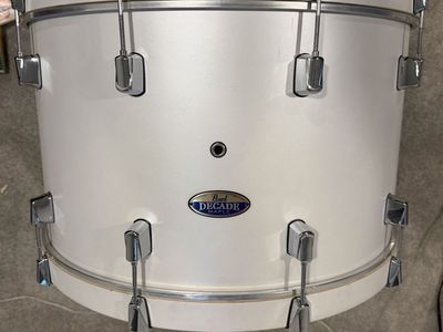 Pearl Decade Maple 24x14 Bass Drum in White Satin Pearl - Used
