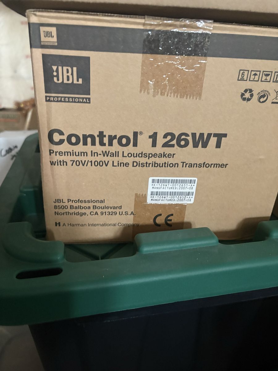 2 sets of 2, sold in sets only - JBL Control 126WT Premium In-Wall Loudspeaker with 70V/100V Line Distribution Transformer
