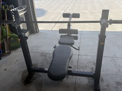 Powertek Workbench With 45 Pound Olympic Bar