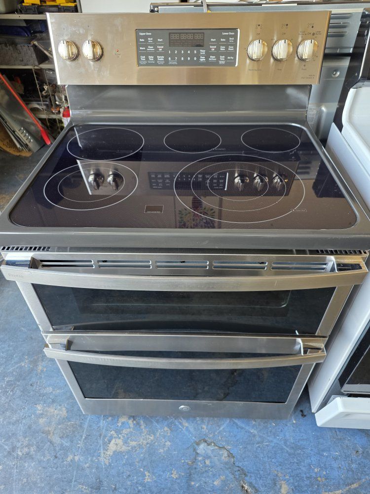 GE PROFILE DOUBLE OVEN ELECTRIC RANGE