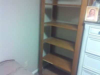 5 tier wooden bookshelf