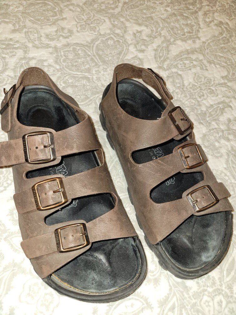 size 42 birkenstock leather sandals
