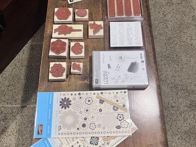 Stampin’ Up! Floral Rubber Stamp Set Bundle with Accessories