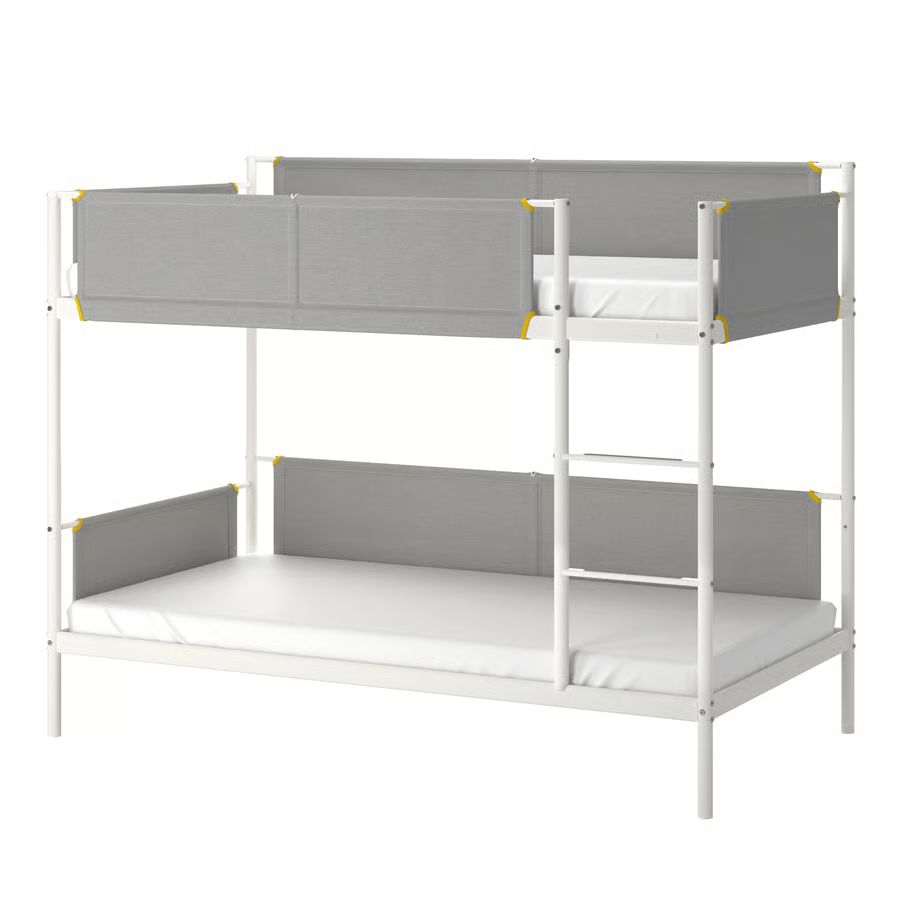 IKEA VITVAL Bunk Bed Frame — White/Light Gray — Great Shape