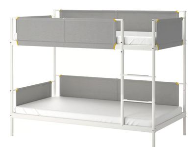 IKEA VITVAL Bunk Bed Frame — White/Light Gray — Great Shape