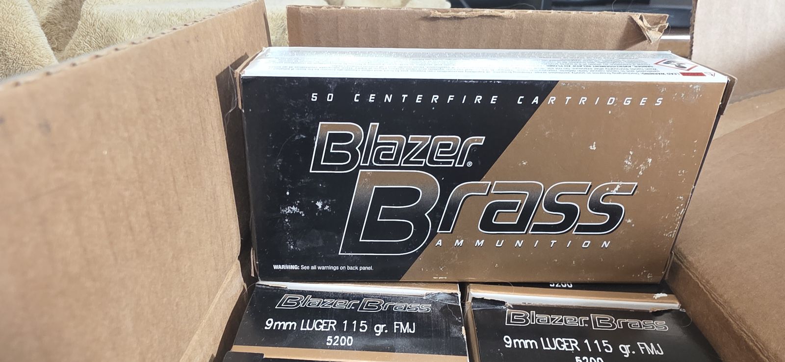 Blazer Brass 9mm Luger 115 Grain FMJ Ammunition 15 Boxes of 50 (750 rounds)