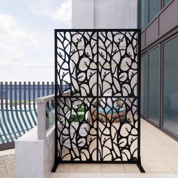 NEW Black Privacy Screen - 36.8in x 23.6in x 5.1in