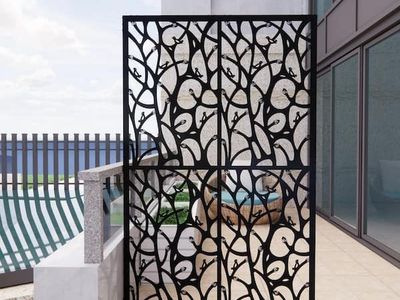 NEW Black Privacy Screen - 36.8in x 23.6in x 5.1in