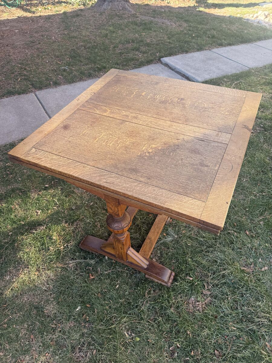 Oak Draw-Leaf Vintage Refectory Table