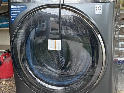 GE Profile SmartDispense Front Load Washer & Dryer Set - Dark Gray/Black - Smarter Laundry