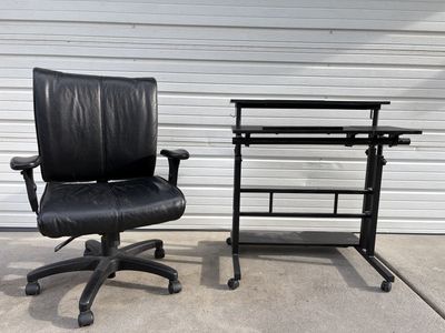 Computer desk and chair