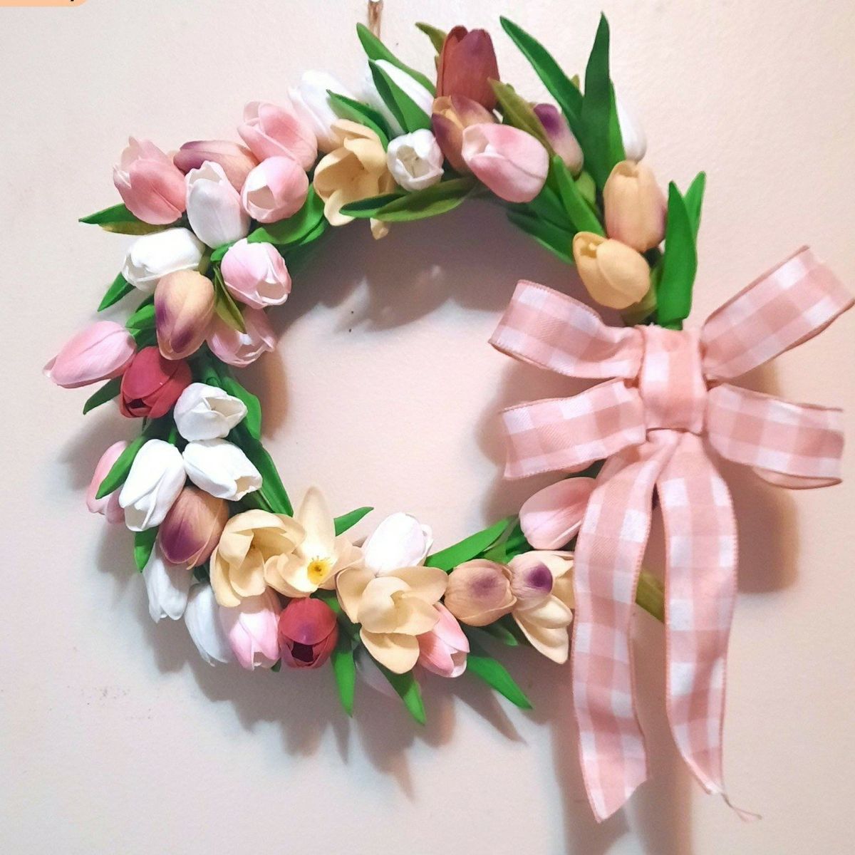 Handmade Spring Tulip wreath