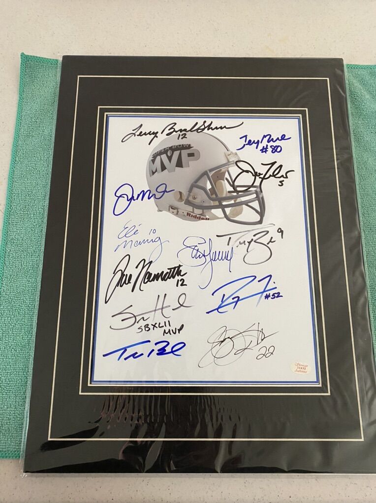 Super Bowl MVP Autograph Signed By 12 NFL Players