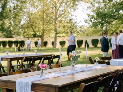 12 White Cheesecloth Table Runners