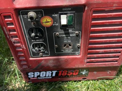 Coleman Powermate Sport 1850+ Portable Generator - 1850 Watts, 120V AC/12V DC