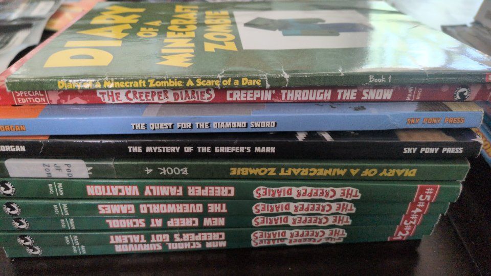 Minecraft & Gaming Book Lot - Diary of a Minecraft Zombie, Creeper Diaries, Handbooks & More