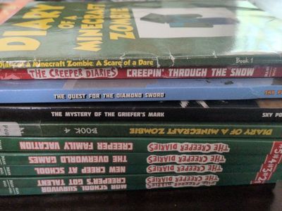 Minecraft & Gaming Book Lot - Diary of a Minecraft Zombie, Creeper Diaries, Handbooks & More