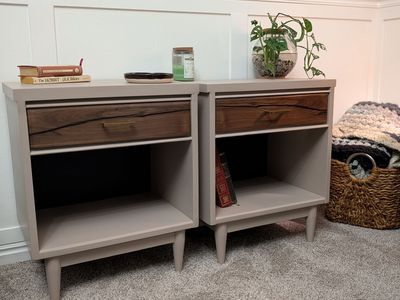 Custom Walnut Nightstands, MCM, Mid Century Modern