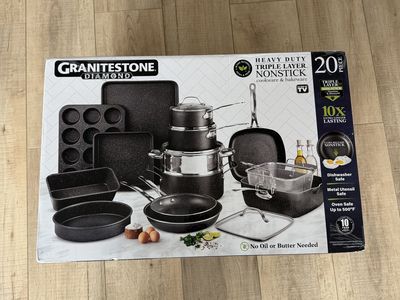 NEW! Non-stick granite-coated 20piece set